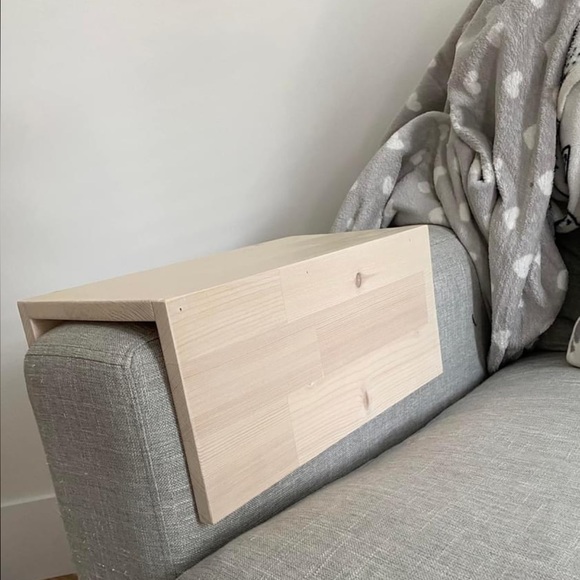 Custom Solid Wood Sofa Arm Table - Picture 2 of 6